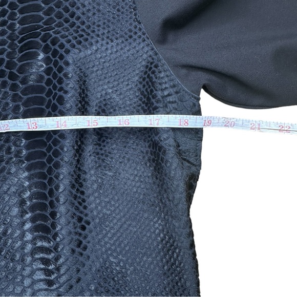 TAHARI Black Genuine Leather CORALIE Dress - Picture 8 of 9